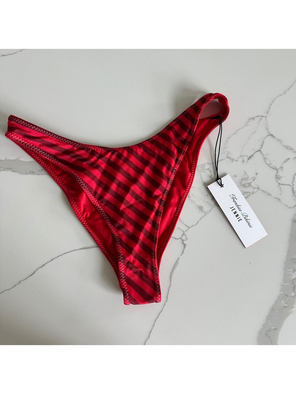 frankies bikinis dove satin bikini bottoms Size Medium NEW